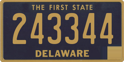 DE license plate 243344