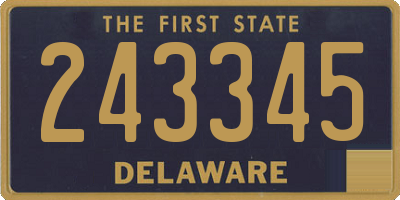 DE license plate 243345