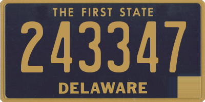 DE license plate 243347