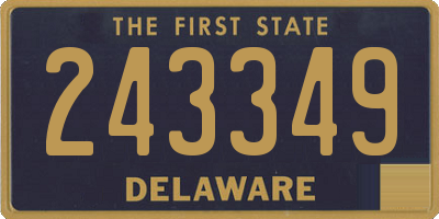 DE license plate 243349