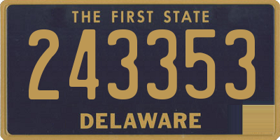 DE license plate 243353