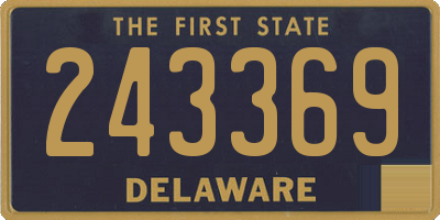 DE license plate 243369