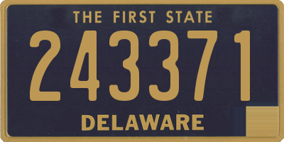 DE license plate 243371