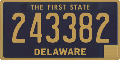 DE license plate 243382