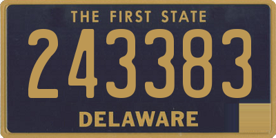 DE license plate 243383
