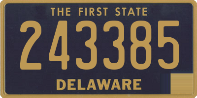 DE license plate 243385