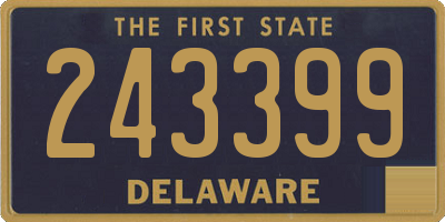DE license plate 243399