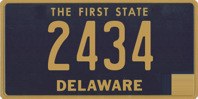 DE license plate 2434