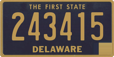 DE license plate 243415