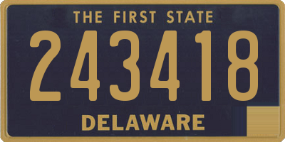 DE license plate 243418