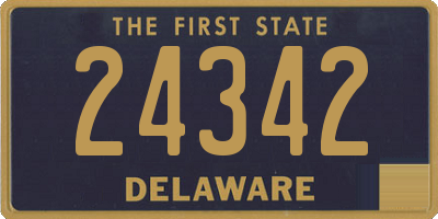 DE license plate 24342