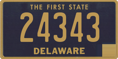 DE license plate 24343