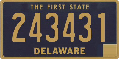 DE license plate 243431