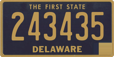 DE license plate 243435