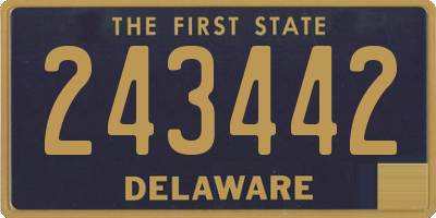 DE license plate 243442