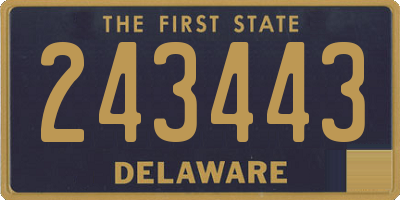 DE license plate 243443
