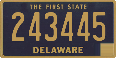 DE license plate 243445