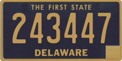 DE license plate 243447