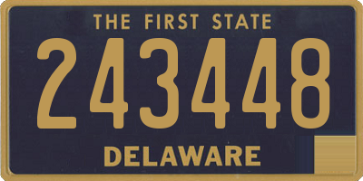 DE license plate 243448