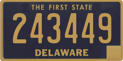 DE license plate 243449