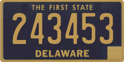 DE license plate 243453