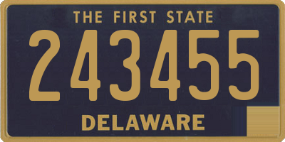 DE license plate 243455