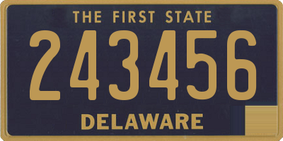 DE license plate 243456