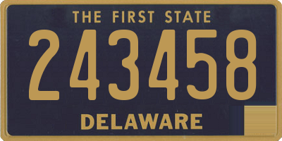 DE license plate 243458