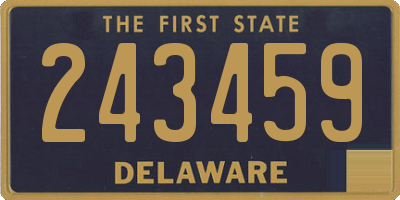 DE license plate 243459