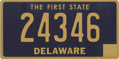 DE license plate 24346