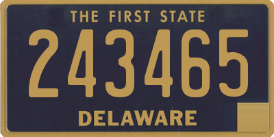 DE license plate 243465