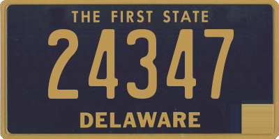 DE license plate 24347