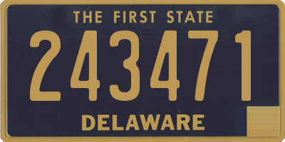 DE license plate 243471