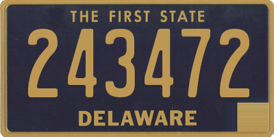 DE license plate 243472