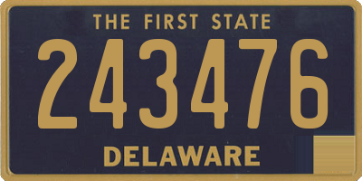 DE license plate 243476