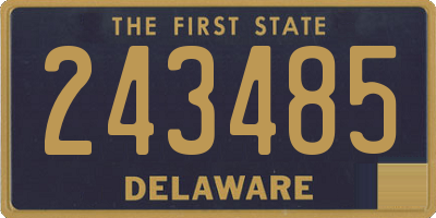 DE license plate 243485