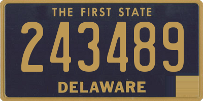 DE license plate 243489