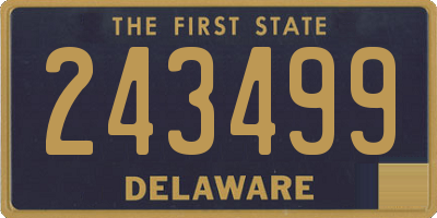 DE license plate 243499