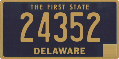 DE license plate 24352