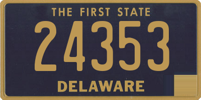 DE license plate 24353