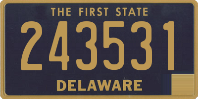 DE license plate 243531