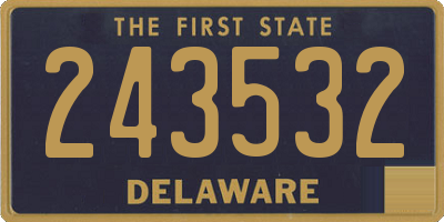 DE license plate 243532