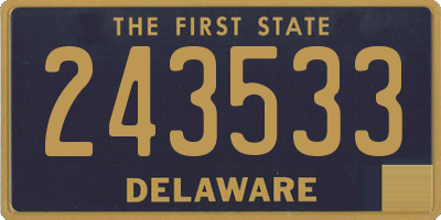 DE license plate 243533
