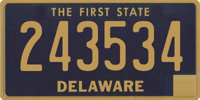 DE license plate 243534