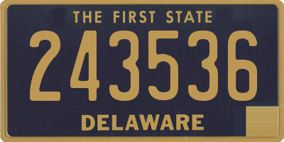DE license plate 243536