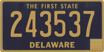 DE license plate 243537