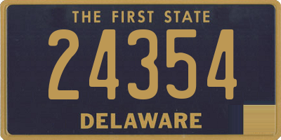 DE license plate 24354