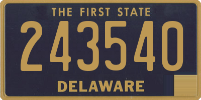 DE license plate 243540