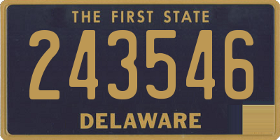 DE license plate 243546