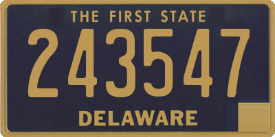 DE license plate 243547